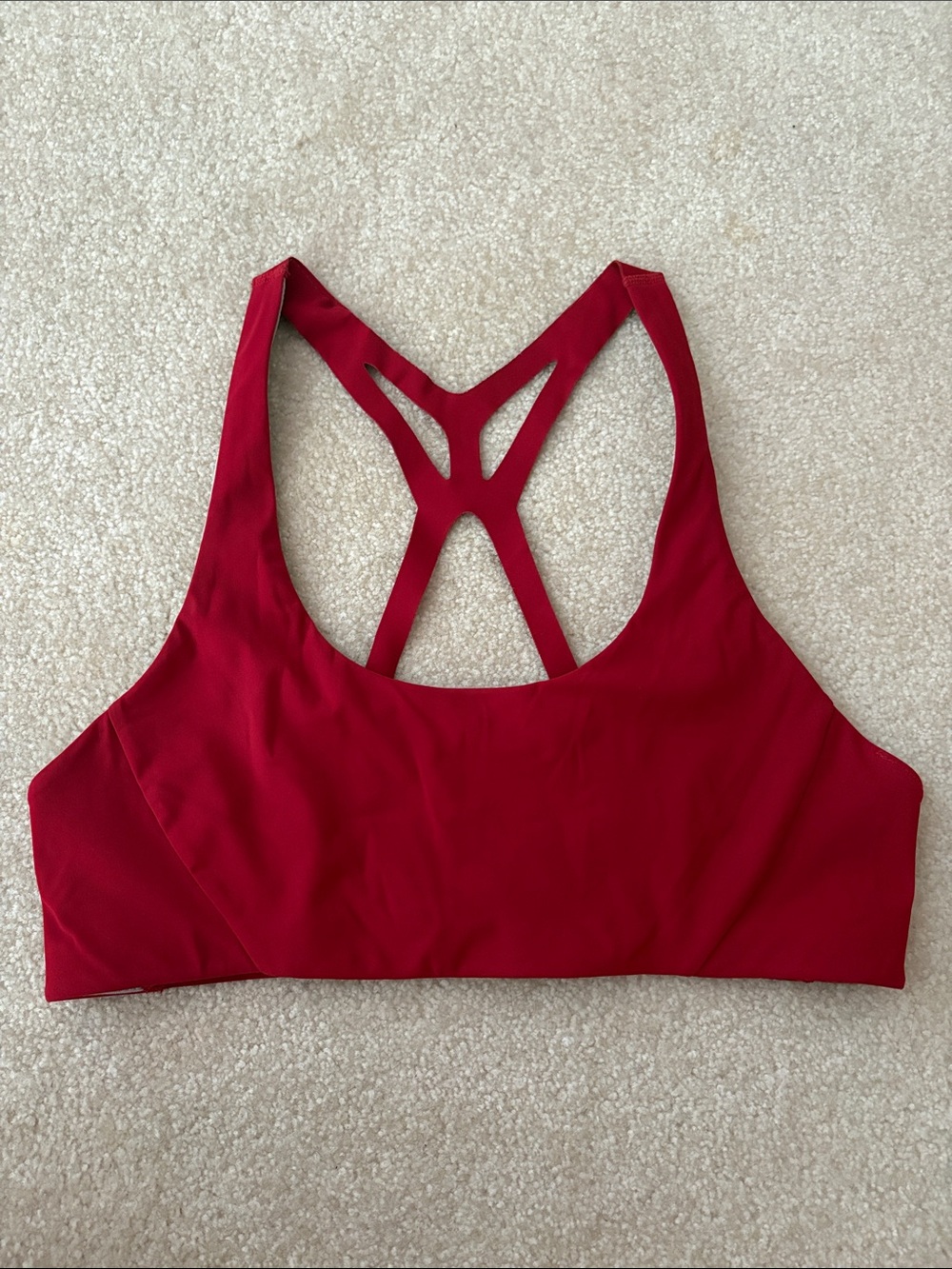 Lululemon Red Strappy Sports Bra